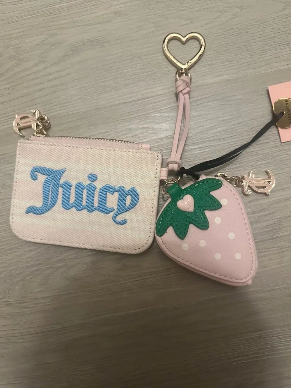 Juicy Couture Paradise Mini Bundle Strawberry Coin Pouch Cardholder NWT